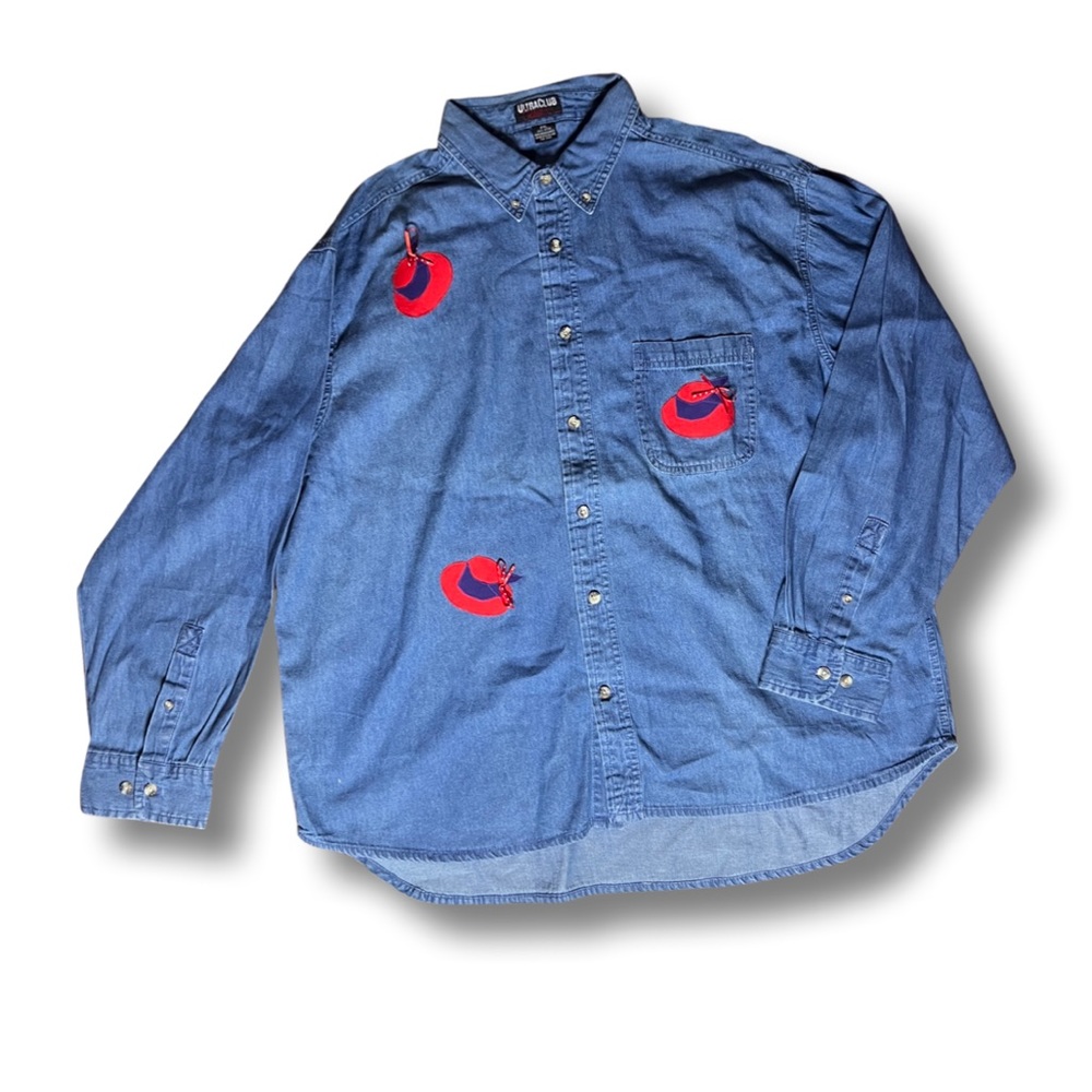 ULTRA Club Collection Red Hat Society Jean Shirt Sz 2XL